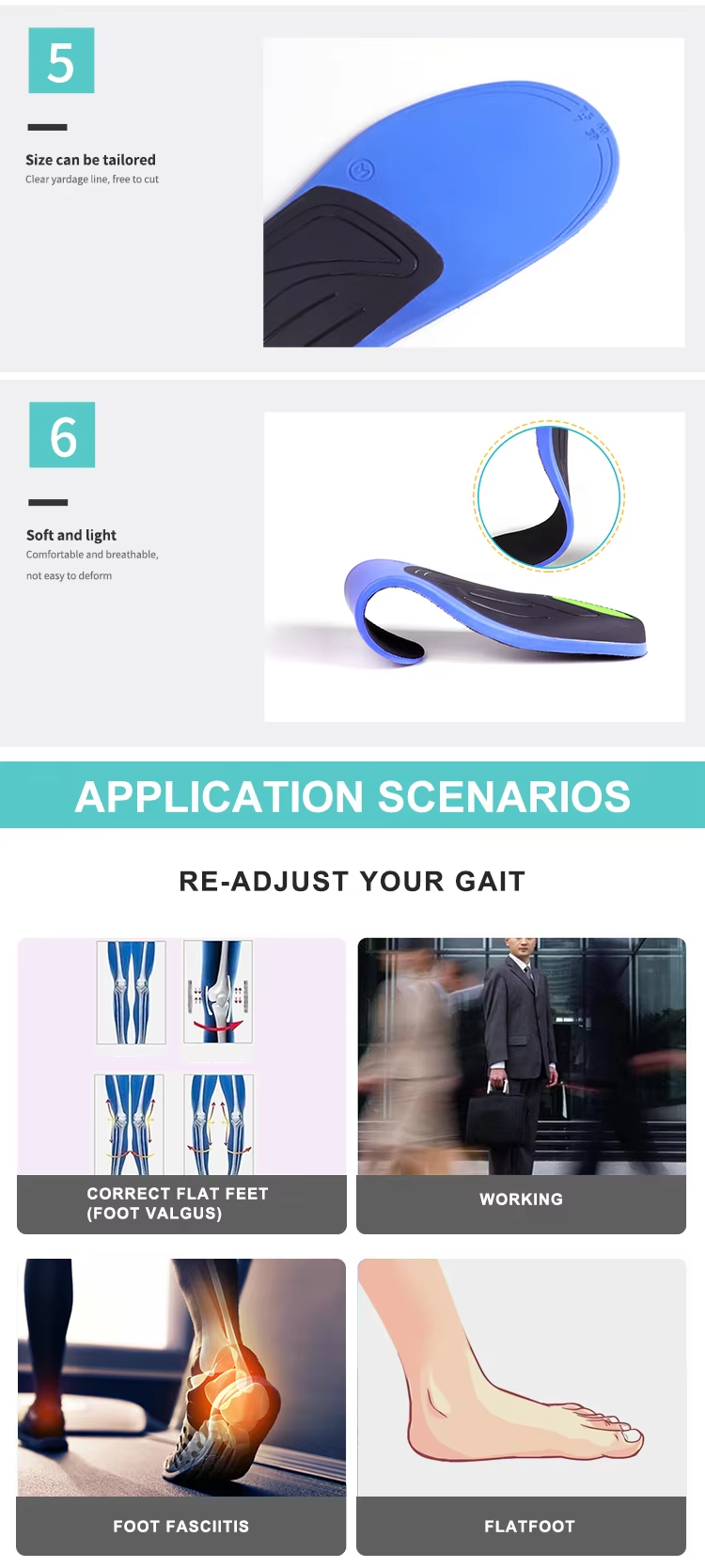 TPU-based arch support orthotics - flexible-yet-supportive frame for active lifestyles